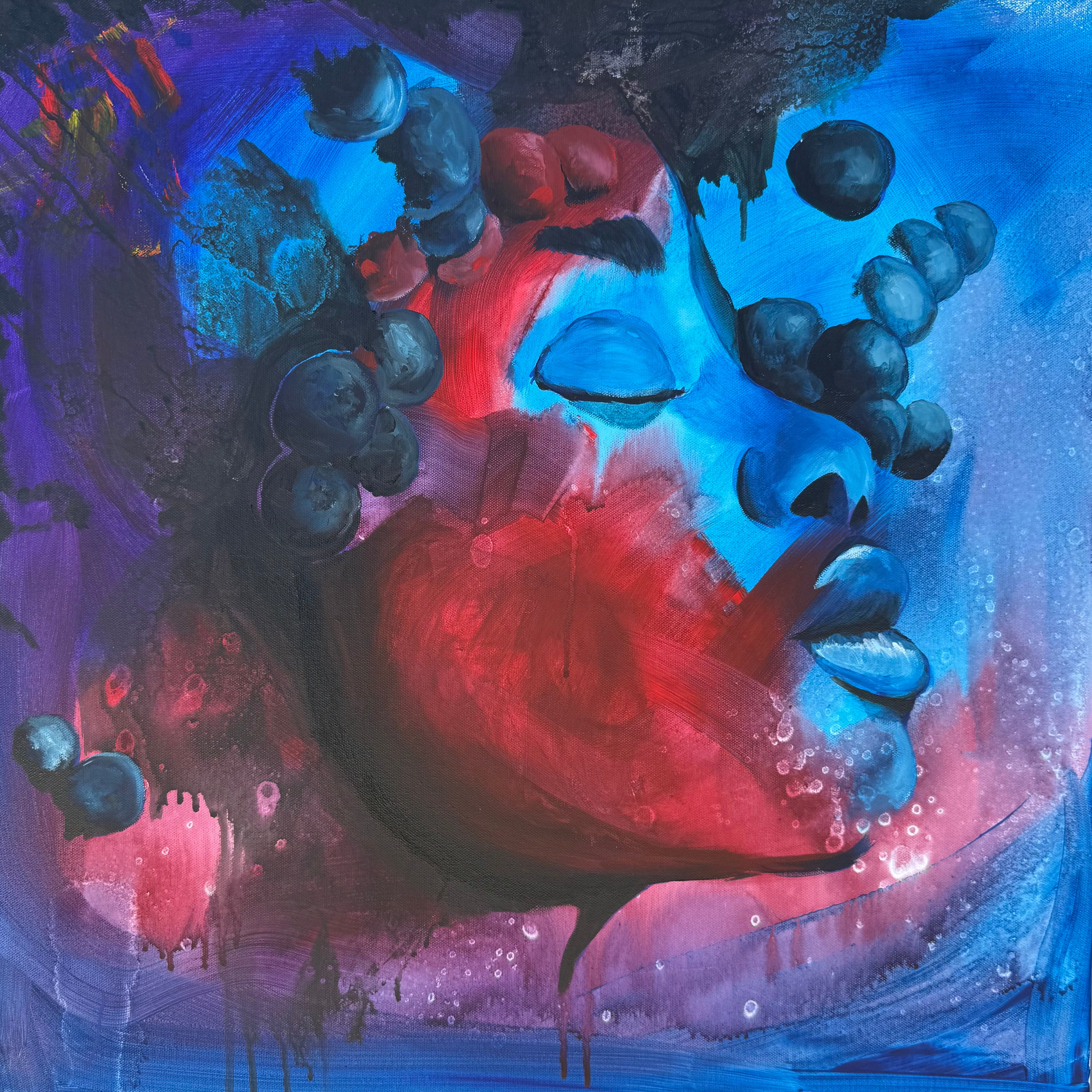 8x8 Print: Spaceberry Bleu